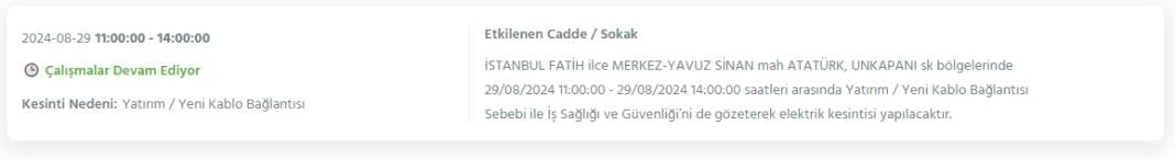 Gece yarısından itibaren başlıyor! İstanbul'un 20 ilçesinde 8 saati bulacak elektrik kesintisi 13